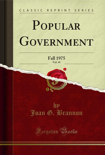 Popular government vol 41 - government,,